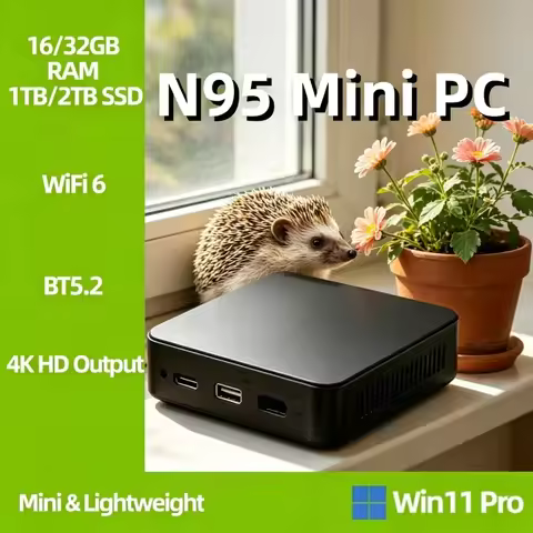 Hot 2026 Portable Mini Laptop N95 16GB RAM 1TB/2TB SSD 4K HD WiFi6 BT5.2