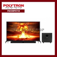 POLYTRON PLD50BV8758 LED TV 50 inch Digital Cinemax Soundbar - KHUSUS