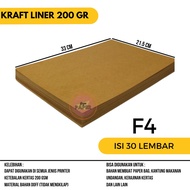 Kraft Paper F4 Liner 200 gsm contains 30 sheets / Brown Kraft Paper Liner 200 gsm