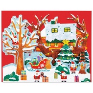 GREETING CARD- HALLMARK- CHRISTMAS TREE HOUSE- CHRISTMAS CARD- 3D - JP