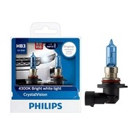 Philips HB3&WBT10 9005CVSM 12V CrystalVision 4300K Bright White Light Halogen Lamp ( FREE GIFT LED10