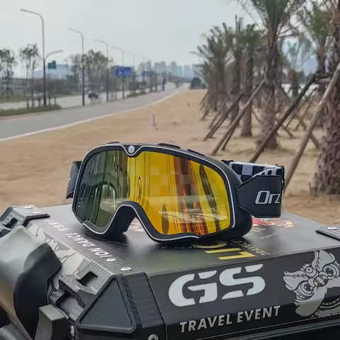 Motorbike Goggles Adult Motorcycle Biker Glasses for the Men Women Motorbike Helmet Sunglasses Vinta