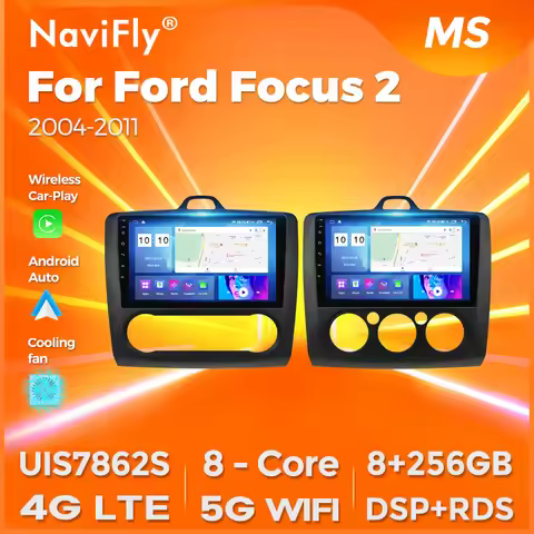 Navifly 8+256G 2 Din Car Radio For Ford Focus 2 3 Mk2 Mk3 2004 2005-2011 Multimedia Player Carplay A