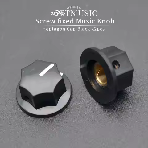 4Pcs Heptagon Shape Screw Locked Guitar Pedal Guitar AMP Knob Electric Guitar Pot Potentiometer Knob
