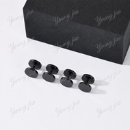 Black Dumbbell Earrings Stainless Steel