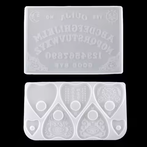 2Pcs Ouija- Board Planchette Resin Molds Gothic Ouija- Board Game Silicone Molds Crystal Mold Soap M
