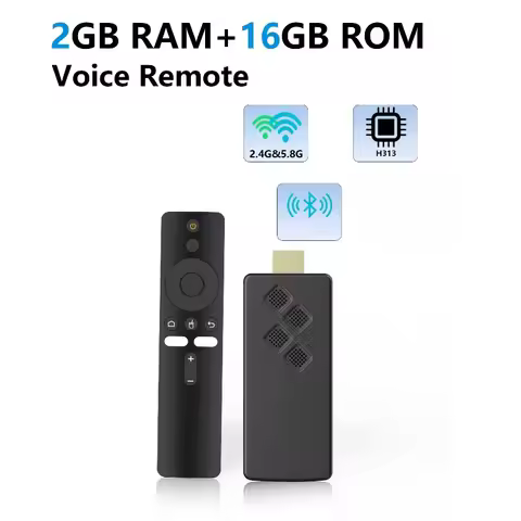 Premium-Smart Android TV G96 TV Stick 4K HDR 10 BT5.0 Wifi6 Allwinner Google Voice H313 Android 14 Q