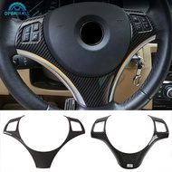 OPENMALL Carbon Fiber Car Steering Wheel Panel Decoration Cover Trim Accessories Moulding Sticker fo