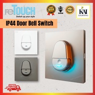 [SIRIM] RETOUCH IP44 Door Bell Weather Resistant Door Bell Switch with Blue LED Indicator White Ecru