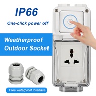 Weatherproof Outdoor Sockets,  Switched Power Socket IP66, Wall Electrical Outlets with Cover, 13A,W
