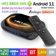 HK1 RBOX X4 X4S Android 11.0 TV Box Amlogic S905X4 2G 16G 4GB 32G 64G 128GB ROM BT 2.4G 5G Wifi 4K HD Media Player Set Top Box