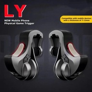 LY 2Pcs Mobile Phone 4 Finger Physics Game Trigger for PUBG Aim Shooting L1R1 ABS Alloy Key Button f