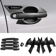 For TOYOTA HILUX 2004-2015 matte black car door handle bowl cover trim,VIGO outer door handle garnish