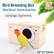 Wooden Nest Box Thicken Solid Wood Bird Breeding Box Pine Parrot Budgie Breeding Home