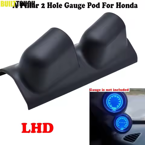 52mm 2"A Pillar 2 Hole Car Gauge Pod Dashboard Meter Cup For Honda Accord Civic Type-R EK3 Del Sol E
