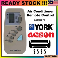 ❄YORK❄ACSON Air Cond Aircon Aircond Air Conditioner Remote Control Replacement