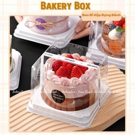 100 10cm Round Base Plastic Boxes for New York Cheesecake, Rondo, Cream Cake 10cm (S-201)