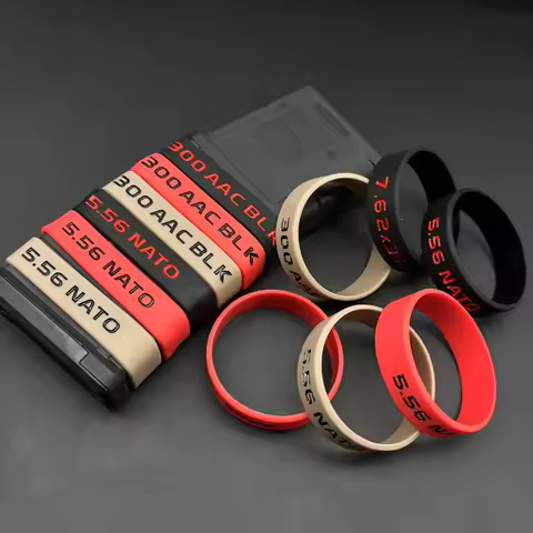 6PCS/Set Tactical Magazine Marking Band 5.56/7.62 Magazine Rubber Band for M4/M16 AR15 AK 47 74 Univ