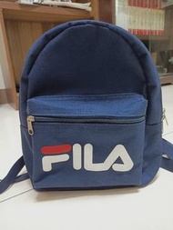 FILA 小後背包 丈青 深藍色 二手