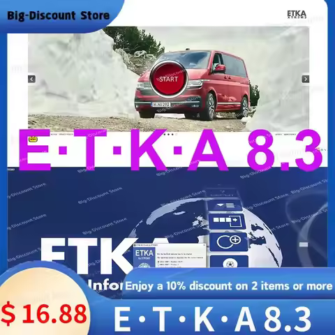 ETK A 8.3 Group Vehicles Electronic Parts Catalogue until 2024 years For V/W+AU/DI+SE/AT+SKO/DA etka