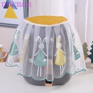 NORMAN Electric Rice Pot Dust Cover, Cartoon Lace Fabric Air Fryer Dust Cover, Kitchen Accessories Oil Proof Cute General Appliances Dust Cover Electric Cooker Dustproof