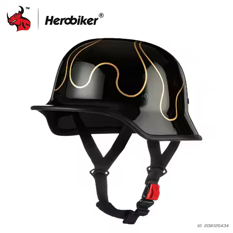 Motorcycle Open Face Helmet Motorcycle Retro Safety Helmet Summer Motorbike Half Face Helmet Vintage