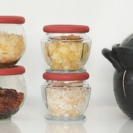 日本霜山 八角形玻璃儲物罐/保鮮盒(附蓋)-200ml-3入-多色可選