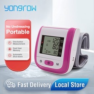 Yongrow Automatic Wrist Blood Pressure Digital Monitor Large Display BP Monitor Digital Sphygmomanometer for 2 Users