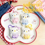 GANTUNGAN Cute Cartoon Fur Doll Cat Keychain Fur Doll Accessories Bag Accessories Keychain