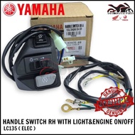 ORIGINAL INDONESIA YAMAHA LC135 ELEC HANDLE SWITCH RH WITH LIGHT ON/OFF ENGINE ON/OFF SUIS SUIZ KANA