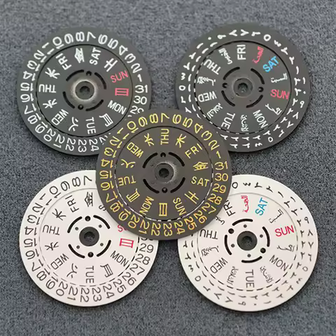 Mod NH35 NH36 Movement Kanji Dial SKX007 Tuna Watch Movement Date Week Wheel Crown at 3.0 3.8 4.1 Wa
