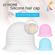 LIAOYING Hair Coloring Highlighting Cap, Silicone Reusable Hair Coloring Hat, With Hook Hair Dying F