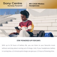 Sony WH-CH520 Wireless Headphones CH520 | Bluetooth Connectivity | 50 Hours Battery | CH520