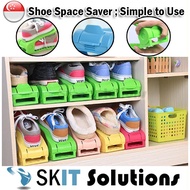 Shoe Space Storage Pieces Portable Under Neat Rack Organiser Saver Adjustable