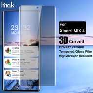 Imak For Xiaomi Mi Mix 4 Privacy Tempered Glass For Xiomi Mi Mix4 3D Curved Full Cover Anti Peeping 