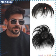 NEXTSS Men's Wig, Natural Breathable Human Hair Wig, Washable Easy to Use Human Hair Replacement Hai