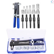 86PCS Rivet Nut Tool Kit Set Blind Rivet Nut Hand Riveter Wrench Threaded Insert Tool Rivet Nut Gun with Metric Rivet Nuts Assortment M3 M4 M5 M6 M8