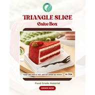 10 PCS H-704 Clear Triangle Slice Cake Box 12x9.6x7.7cm + PP fork