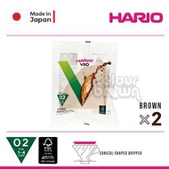 日本 HARIO原裝進口 V60 02 錐形咖啡濾紙 － 無漂白（100枚）- 2-4人用 － 兩袋裝