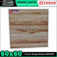 Granit Motif Kayu 60x60 Torch NK6039 Wood Series Lantai Glossy KW1