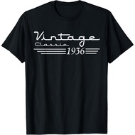 Men's cotton T-shirt Vintage 89th Birthday Decorations Vintage 1936 89 Years Old T-Shirt