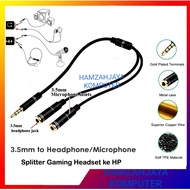 3.5mm Audio Aux Cable Headphone & Mic Spliter