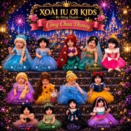 [VNTK - READY TO SHIP] FULLSET DISNEY PRINCESS DRESS - MANGO IU KIDS