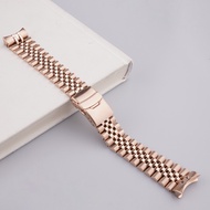 For 22mm Seiko 5 SRPD53 55 57 59 Solid Curved End Stainless Steel Rose Gold Jubile SKX007 Watch Band Strap Luxury Bracelets
