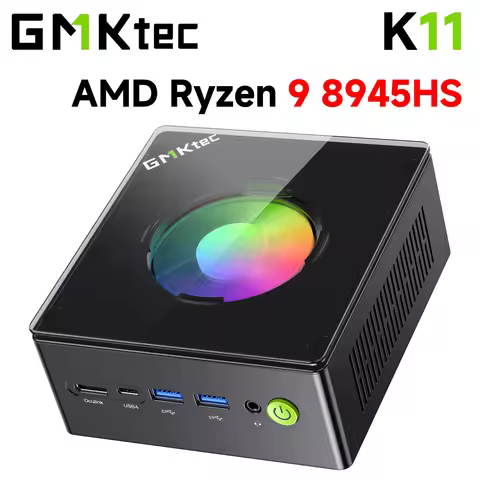 GMKtec K11 Mini PC AMD R9 8945HS DDR5 WiFi6 BT5.2 PCIe4.0 Win11 Pro M.2 2280 SSD OCulink USB 4.0 2.5