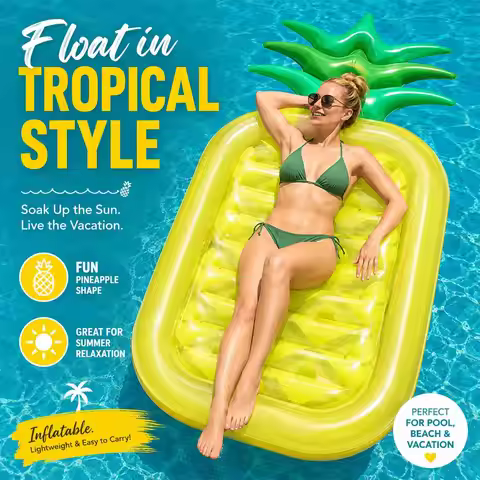 Inflatable Pool Float, Inflatable Pool Floats, Inflatable Raft for Summer, Giant Pool Lounger, Summe