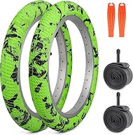 ZUKKA Pack of 2 30TPI Bicycle Tyres 16 Inch Tyres 16 x 2.10 Sheath 56-305 Plus 2-Pack 16 Inch Tube 1