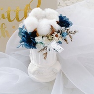 歐風羅馬  乾燥花 永生花 乾燥花盆 棉花 繡球花 情人節 花禮