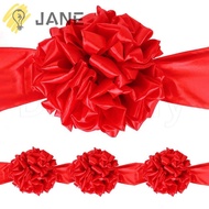JANE 1Pcs Red Cloth Hydrangea, Ribbon-cutting Celebrate Decoration Big Flower Ball,  Start Business Chinese Wedding Market Ceremony Recognition Car Delivery Red Satin