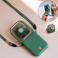 Mini Hanging Neck Fans Portable Folding Cooling Fan with Lanyard Usb Rechargeable  Desk Stand Cooling Fan for Summer Mini Kipas